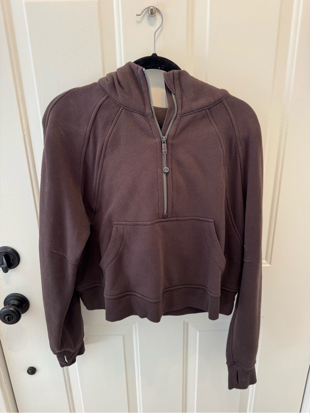 lululemon athletica Chocolate Brown Half‑Zip Hoodie